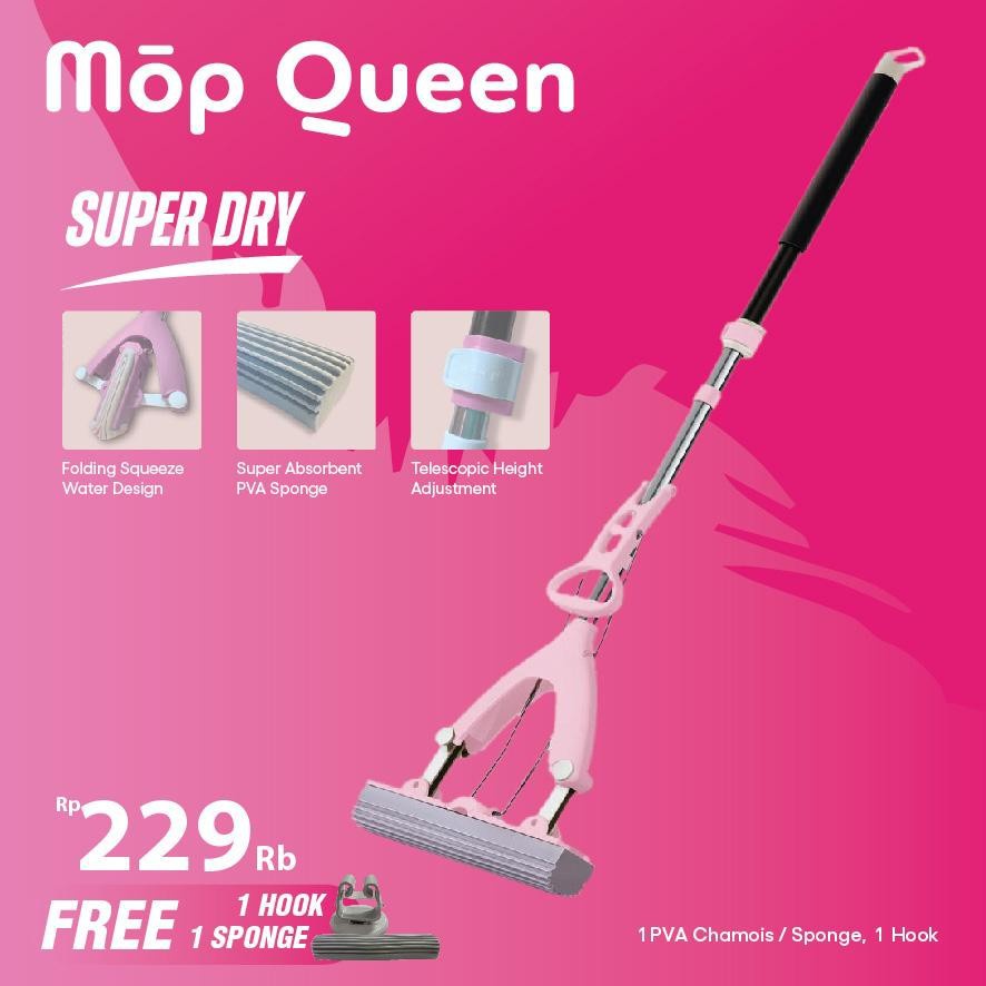 Mop Queen by Stein Alat Pel Lantai Sponge Chamois MopQueen