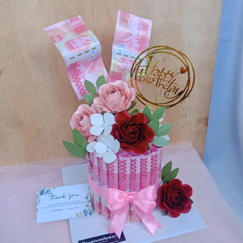 money cake kue tart uang buket uang kado ulang tahun gift