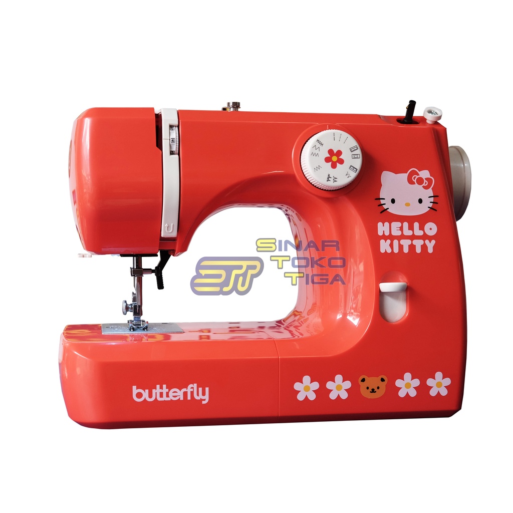 BUTTERFLY 1216R HELLO KITTY SPECIAL EDITION MESIN JAHIT PORTABLE 1216 R