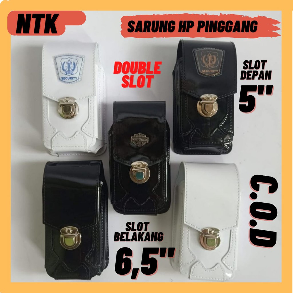 Tempat Hp Motif - Sarung Hp Pinggang Double Slot Motif Atribut Security Satpam Polantas -THD