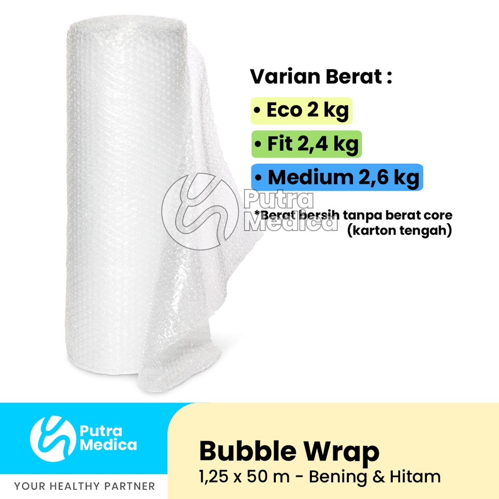 Bubble Wrap 1 Roll [1,25 x 50m] / Plastik Gelembung Pletokan / Buble Pack