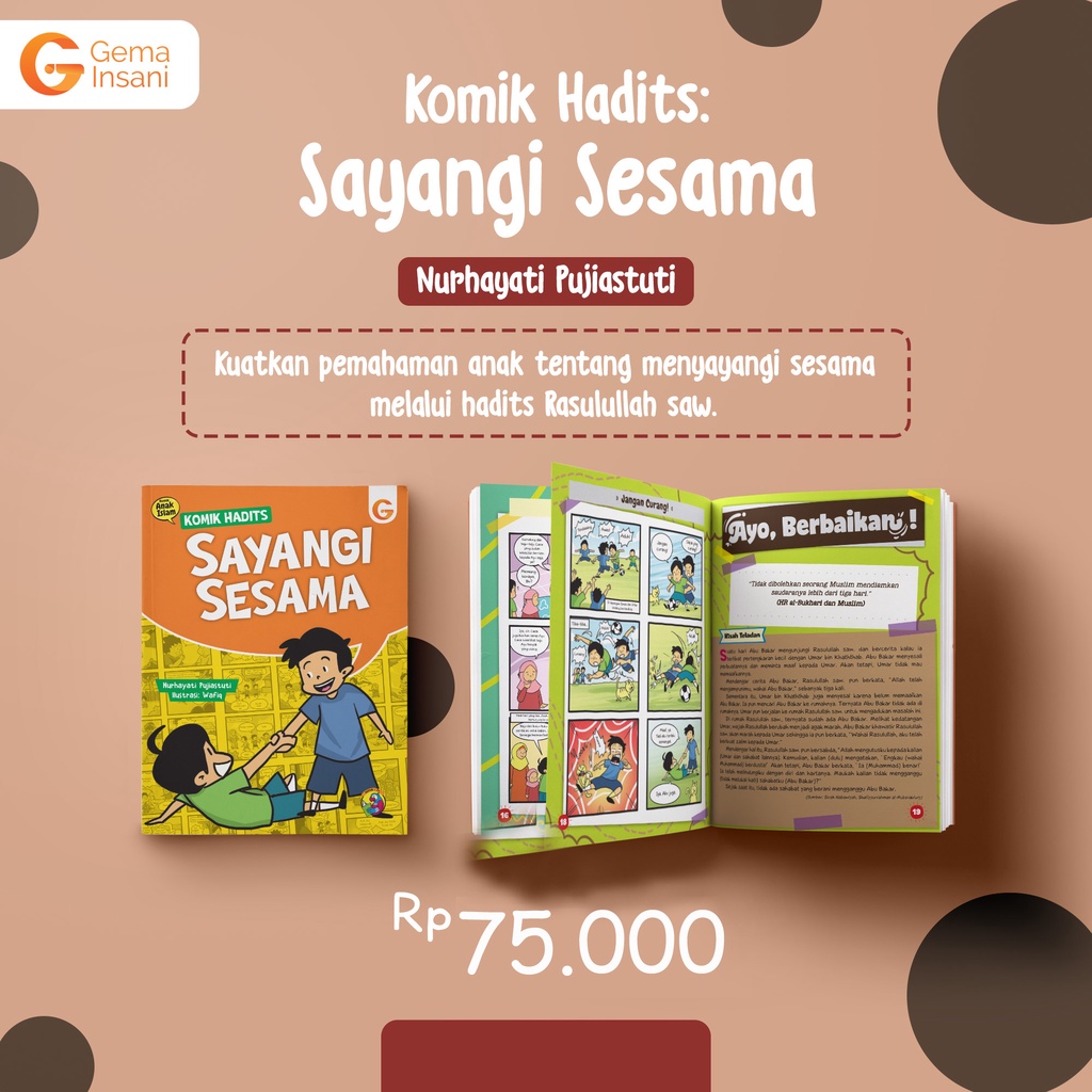 Buku Komik Hadits Sayangi Sesama - Gema Insani 100% Original