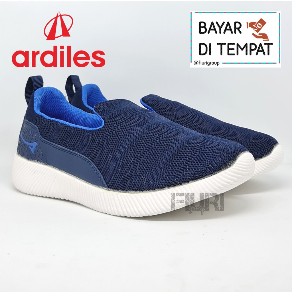 FIURI - Ardiles Original - Cagiva Biru 39-44 - Sepatu Olahraga Pria - Sepatu Slip On Pria Cowok - Sepatu Jogging Senam Lari  Laki-Laki - Sepatu Santai Cowok Pria - Sepatu Sekolah - Sepatu Sneakers Pria - Sepatu Kets Pria - Sepatu Promo Murah