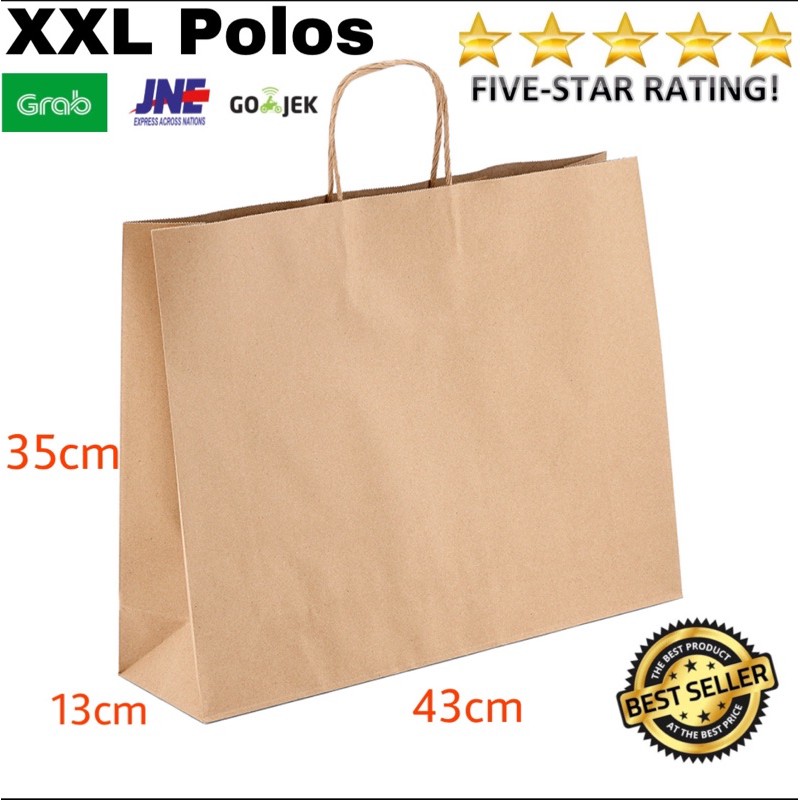 

Pembelian Kelipatan 20pcs Paperbag XXL Polos 43x13x35 Goodie Bag Tas Kertas Belanja Goodie Bag Shopping Bag Kraft MURAH