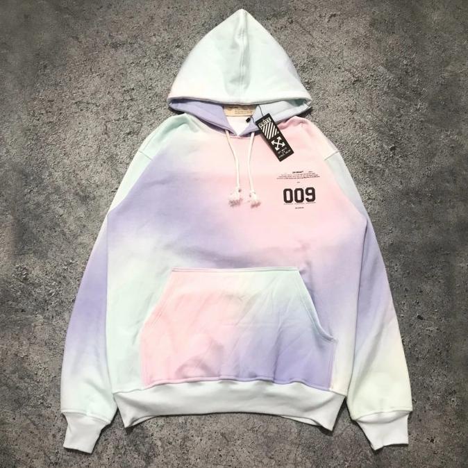Diskon Sweater Hoodie Off White Washing Tie Dye