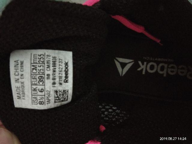 Reebok Runner MT Memory Tech Sports Running Coal Black Pink Original 100% | Shopee Indonesia