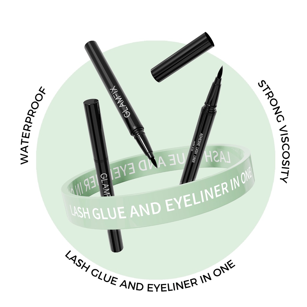 ★ BB ★  GLAMFIX Adhesive Lash Liner | Lem Bulu Mata 2in1 bisa untuk Eyeliner | GLAM FIX Alat Kecantikan Makeup YOU | BPOM