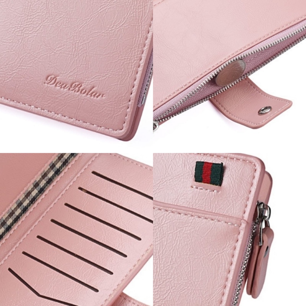 DOMPET PANJANG WANITA IMPORT PREMIUM DEABOLAR PINK KULIT SANESA WA428P3 KOREA SLOT KARTU UANG KOIN RESLETING BESAR SIMPLE FASHION CEWEK MURAH REMAJA KEKINIAN BATAM