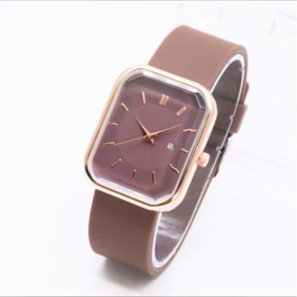 (SS)JAM TANGAN WANITA FASHION STRAP RUBBER TANGGAL AKTIF BENTUK PERSEGI FS-285