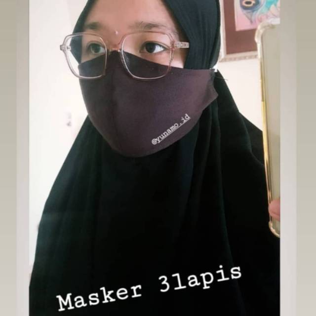 Maske wajah 3 lapis filter
