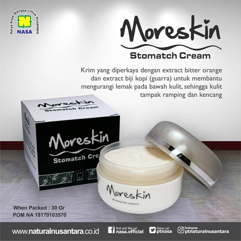 

MORESKIN STOMATCH CREAM - Krim Herbal Susut Perut Yang Aman dari NASA