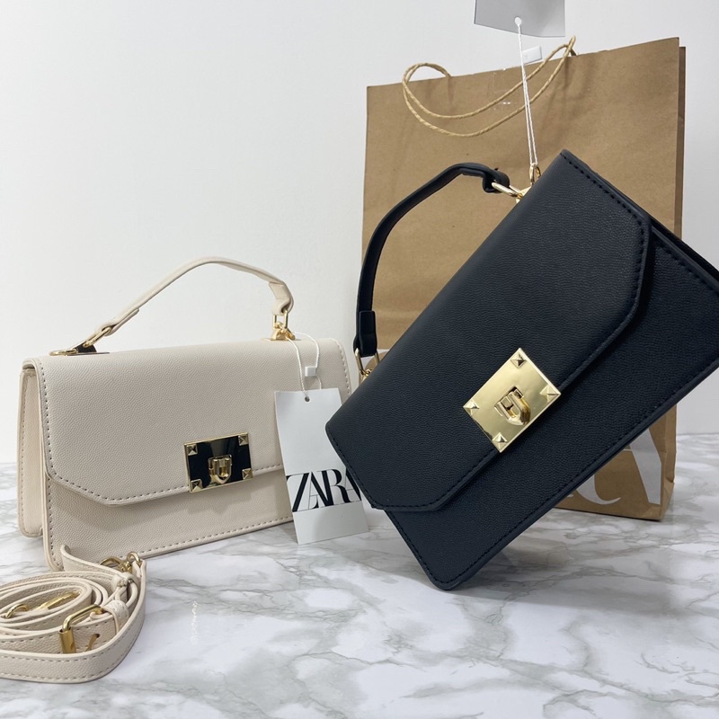 [FOTO ASLI] Tas Wanita 2in1 Dayana Sling Bag Handbag Kulit Premium Tali Panjang Pengunci Logam RZ Bag