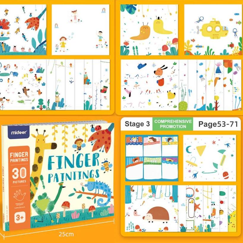 

～ LN0 Mideer Washable Finger Paint Non Toxic Hand Painting Cat Tangan Anak Mideer Terupdate～