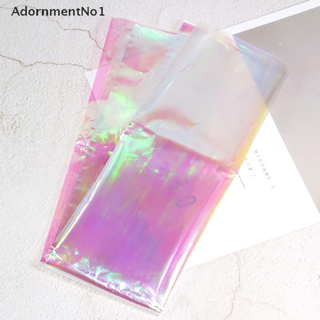 (AdornmentNo1) Kertas Film Epoxy Resin Efek Laser Iridescent Untuk Membuat Perhiasan DIY