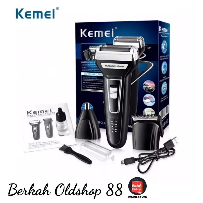 Kemei KM-6558 Hair Clipper Shaver Trimmer 3in1 Cukur Rambut