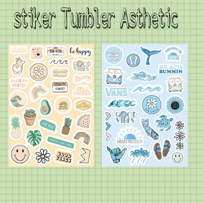 

Stiker Tumbler Asthetic / Stiker Journal /Stiker Hanbook / Stiker Diary, dan Case hp