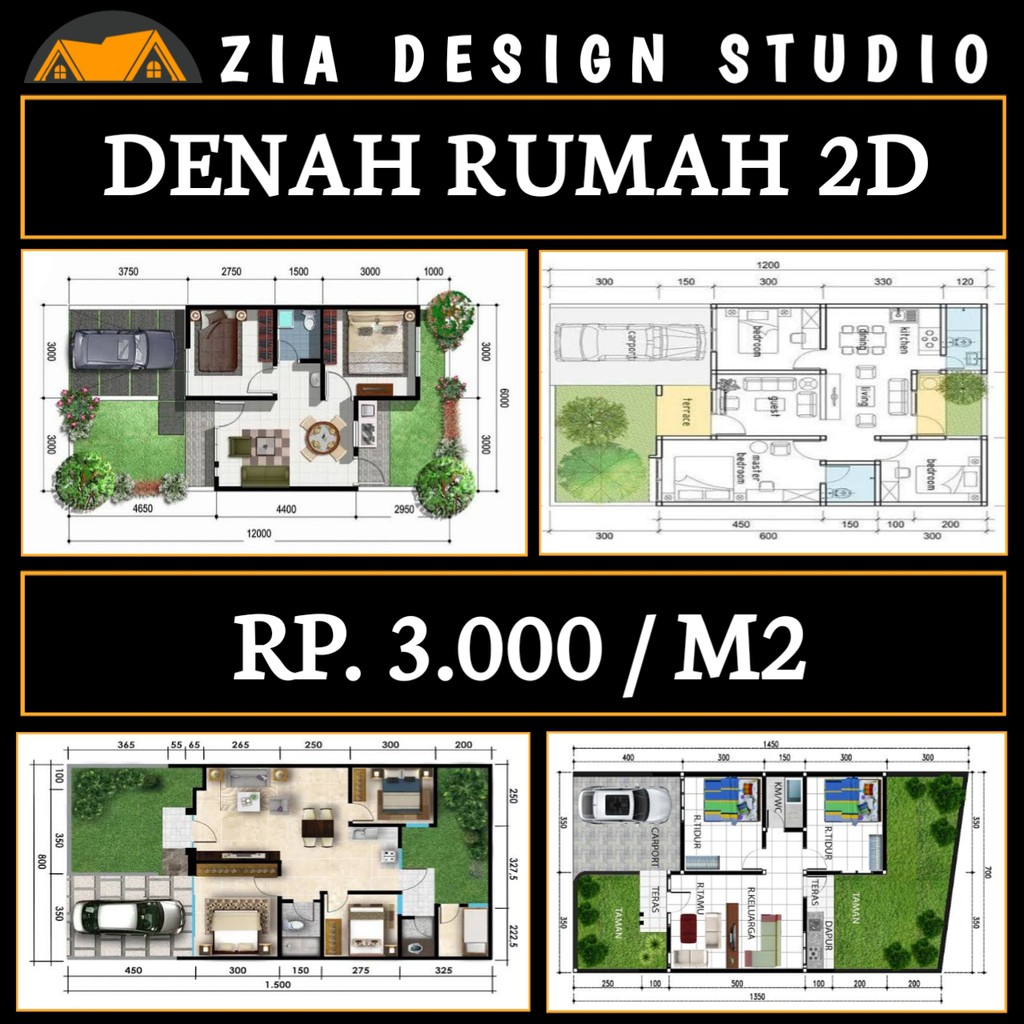 Jual Jasa Desain Denah Rumah 2D Jasa Arsitek Gambar IMB Indonesia Shopee Indonesia