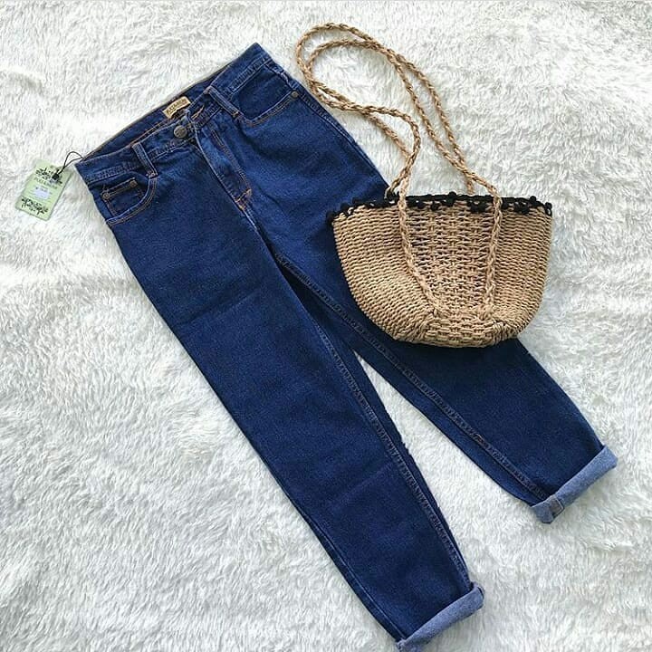 CELANA BOY FRIEND WANITA / BAGGY JEANS WASHED