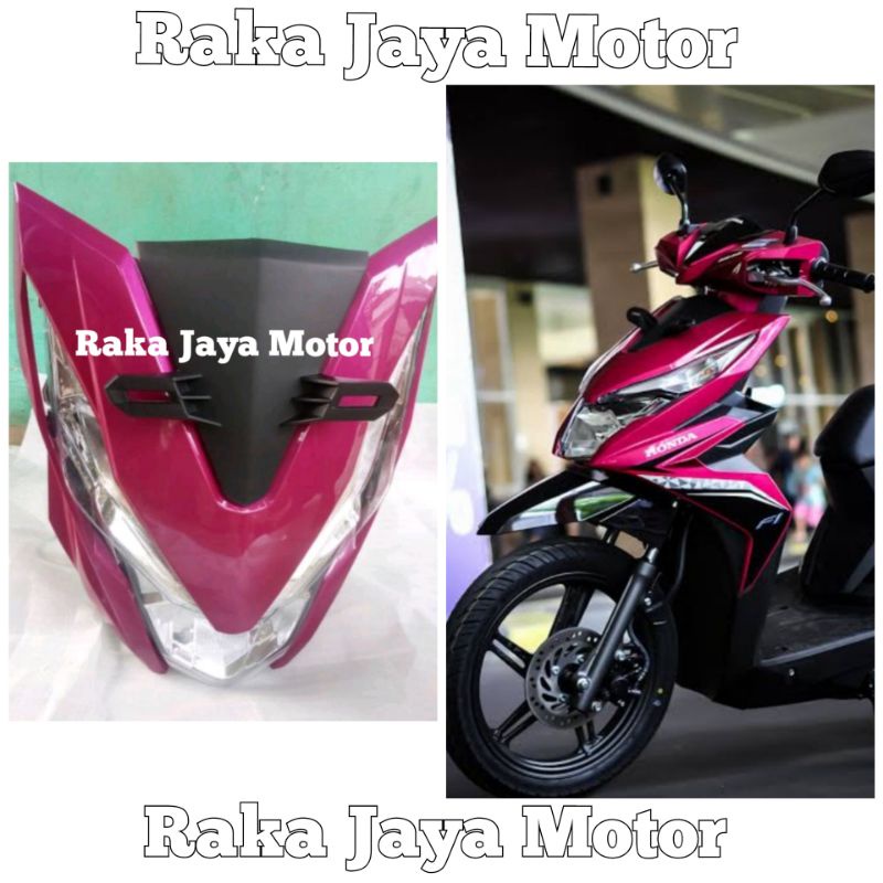 FULL SET COVER TAMENG DEPAN HONDA BEAT FI NEW ESP 2017-2019 WARNA PINK