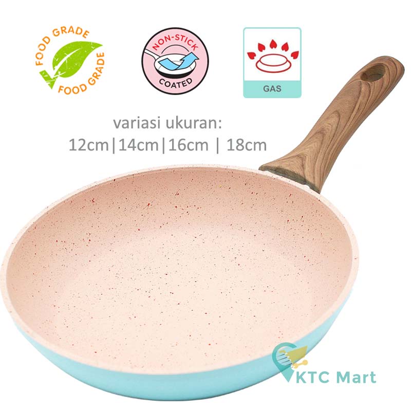 KTCmart - Granite Frypan Mini Anti lengket Marble | Premium Cookware | Penggorengan