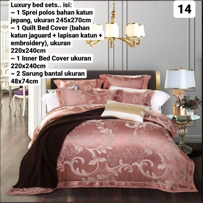 luxury bed set import set sprei bed cover impor sprei pengantin