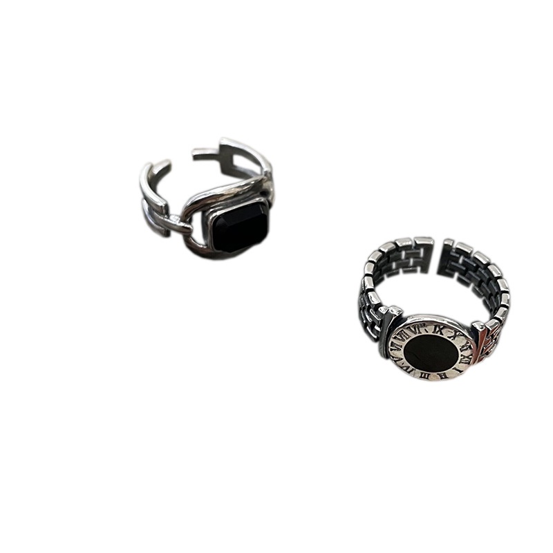 Cincin Desain Angka Romawi Gaya Korea Untuk Aksesoris