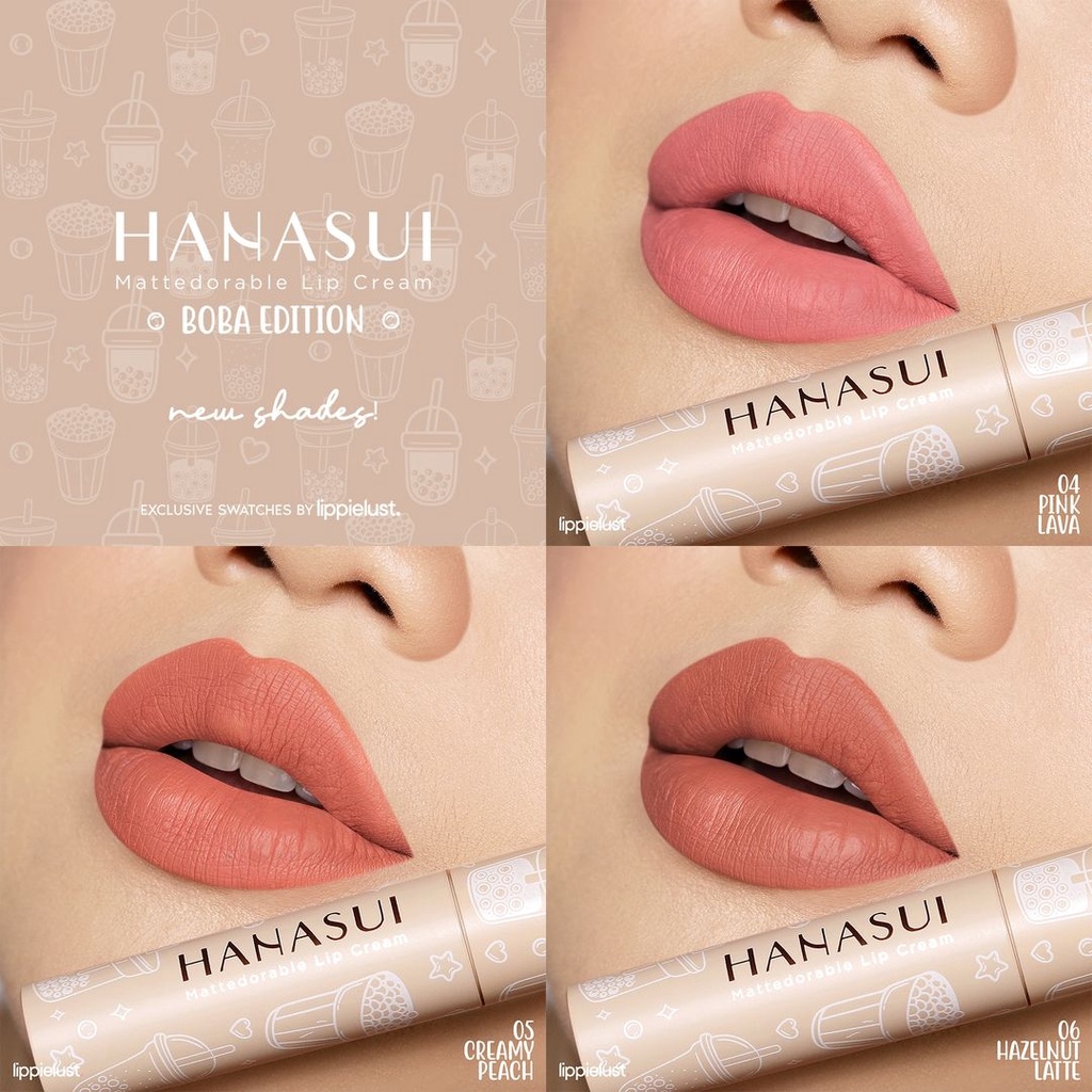 ❤️ MEMEY ❤️ HANASUI Mattedorable Lip Cream BOBA EDITION