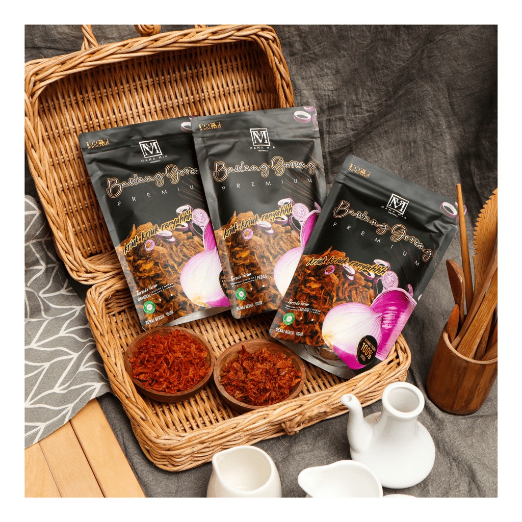 

BAWANG GORENG RENYAH MAMA MIA INDONESIA (1 Paket : ORIGINAL, BALADO dan PEDAS)
