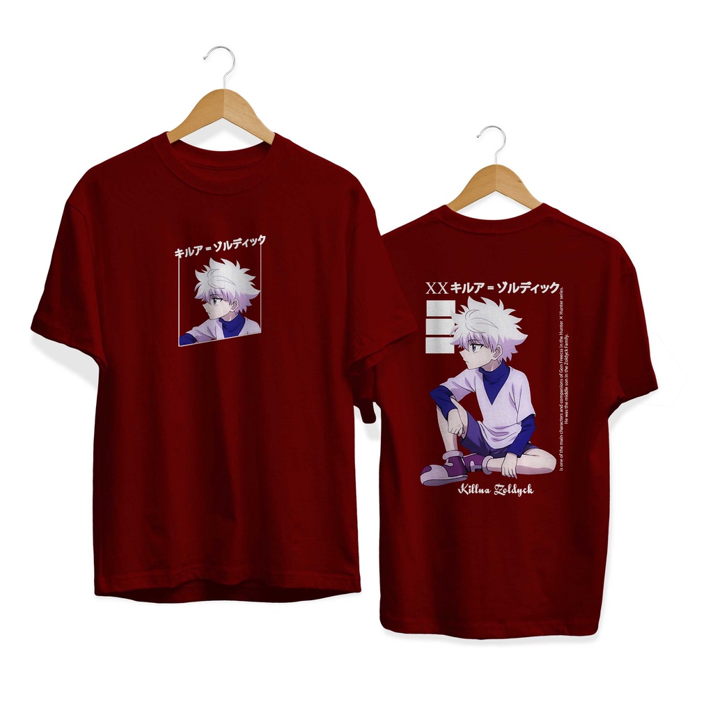 NEW T-SHIRT KAOS Killua Zoldyck Hunter STLYING ANIME JAPAN