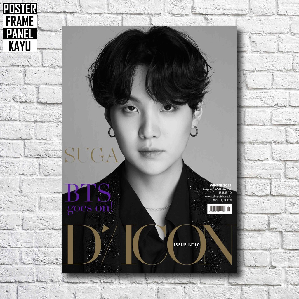 Poster BTS Suga DICON Frame Kayu Solid A4 SUG111