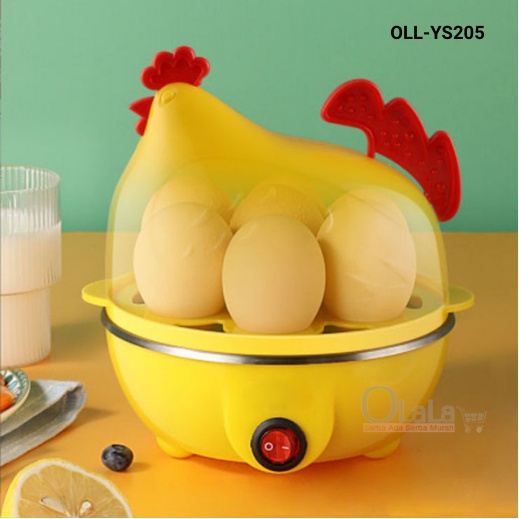 Steamer Telur Electric Egg Cooker Boiler Alat Rebus Telur Elektrik Motif Ayam OLL-YS205