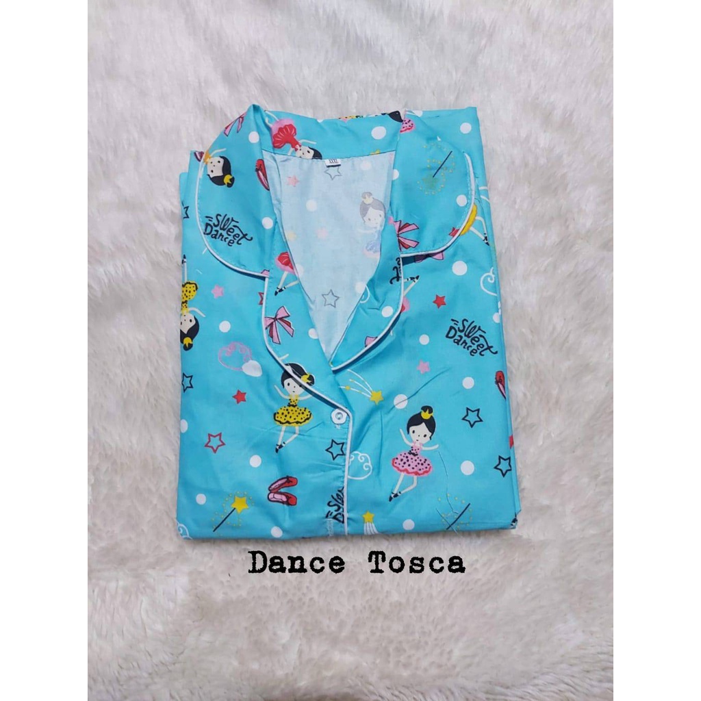 Setelan Piyama Baju Tidur PP Jumbo LD 116 -120 cm Motif  Size XXL Katun.-DANCE TOSCA
