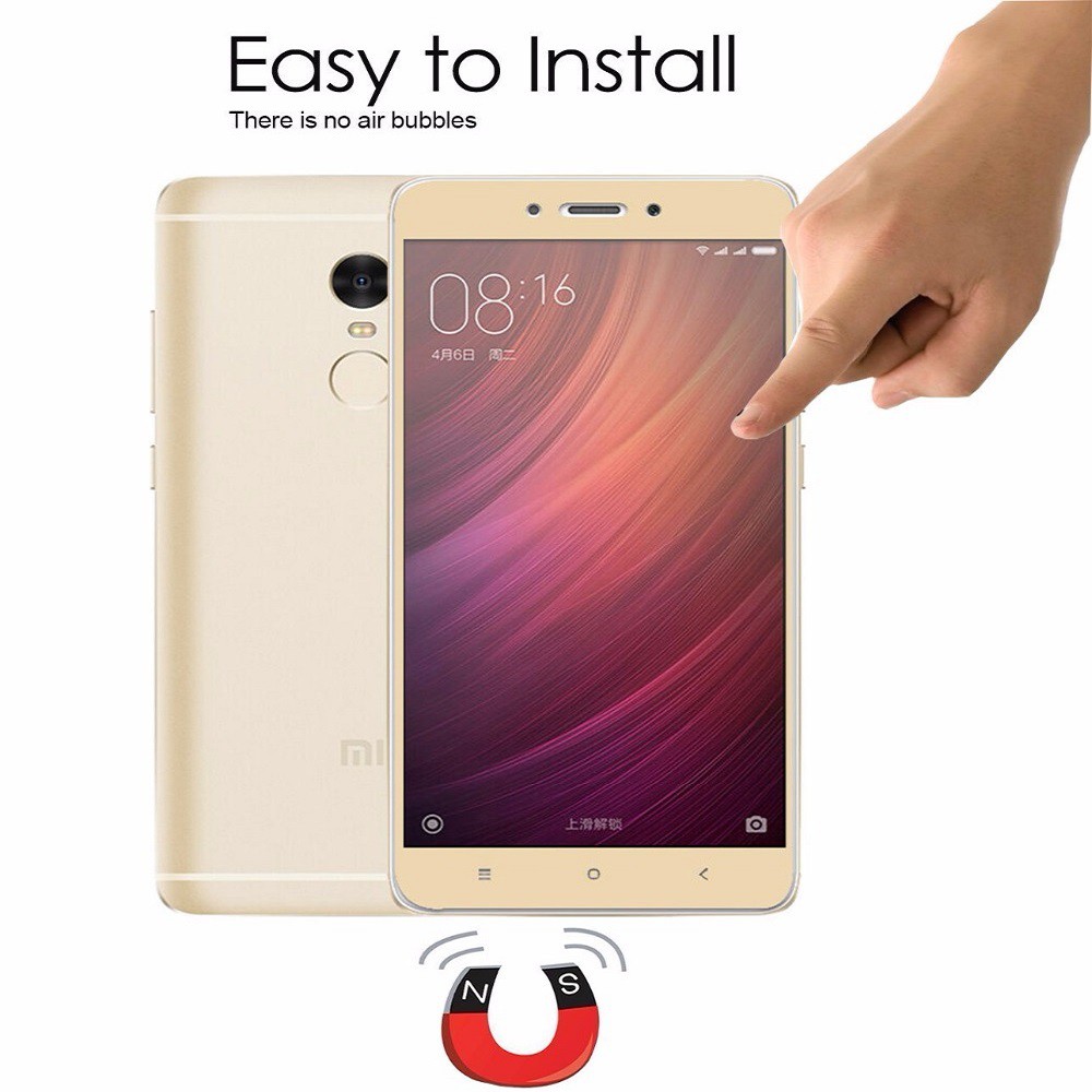 Tempered Glass Xiaomi Redmi Note 4X Full Colour / Anti Gores Kaca / Screen Protector