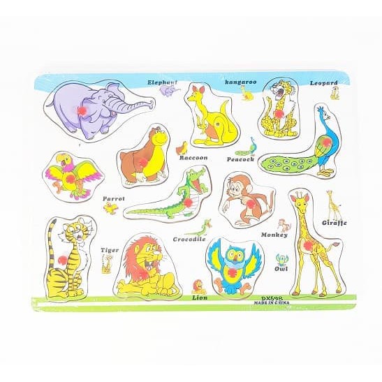 Puzzle Papan Kayu Animal Binatang