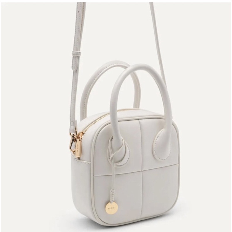 P Mini Panelled Top Handle Bag