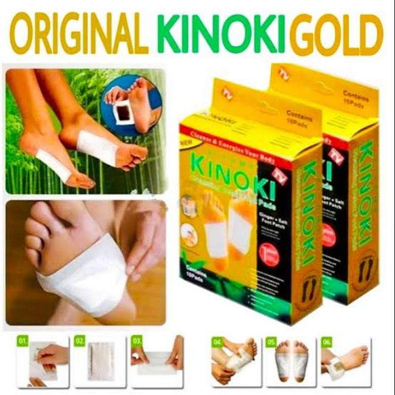 KINOKI GOLD DETOX FOOT KAKI ORIGINAL PADS GINGER - KOYO KINOKI GOLD JAHE ORIGINAL