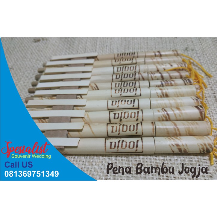 Souvenir Pernikahan Pena - Souvenir Ballpen Bambu Unik