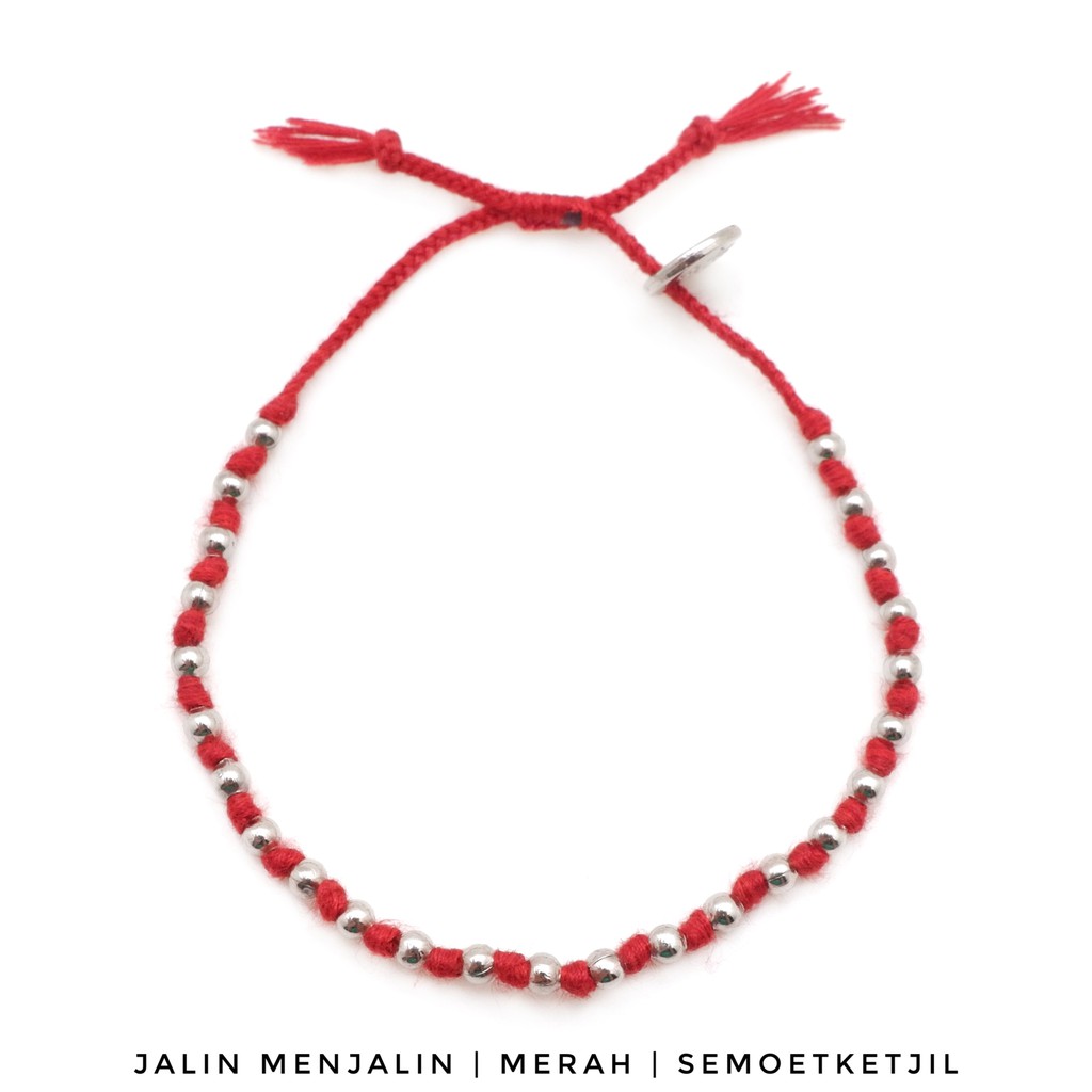 

Semoet Ketjil Gelang Bohemian Jalin Menjalin Merah Boho Special Edition