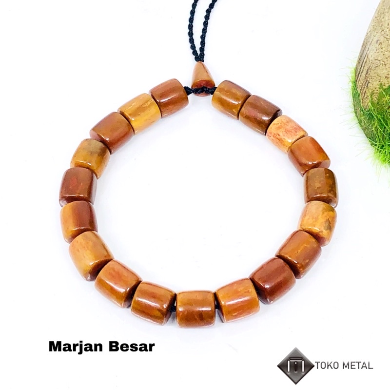 Gelang Tangan Kayu Kaokah Asli Warna Coklat Original Wanita/Pria [ Toko Metal ]