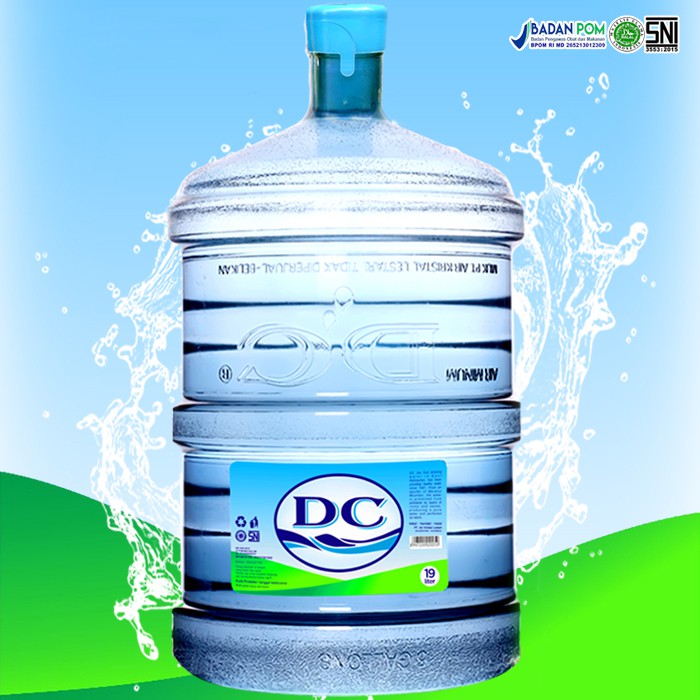 

DC Air Minum Air Mineral Kemasan Galon 19 Liter + isi