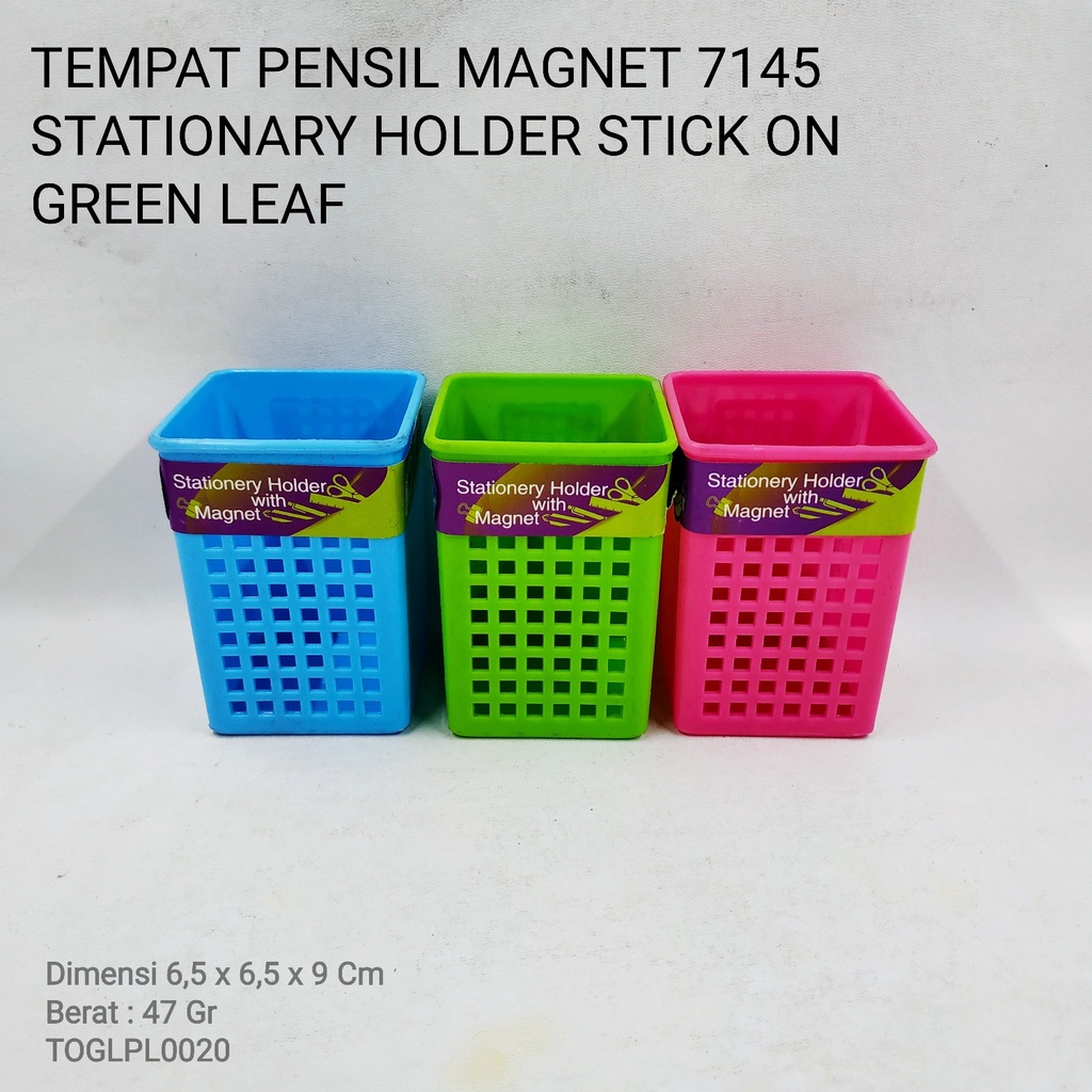

TEMPAT PENSIL MAGNET STATIONARY HOLDER STICK ON 7145 GREEN LEAF TOGLPL0020