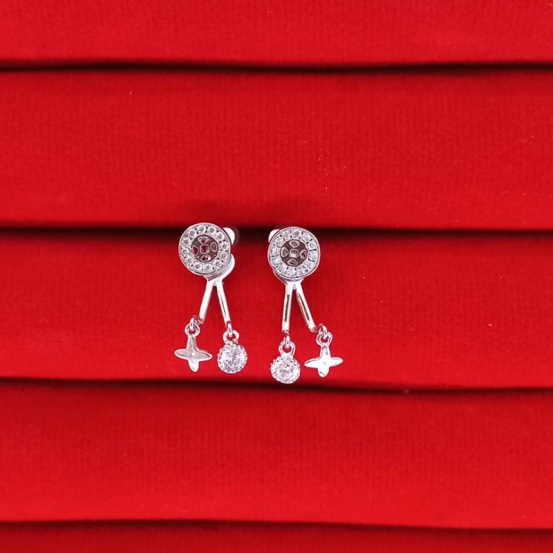 Anting Giwang/Anting tusuk/Pelik pmt bulat (bisa dua model) asli perak s925 anti karat dan awet