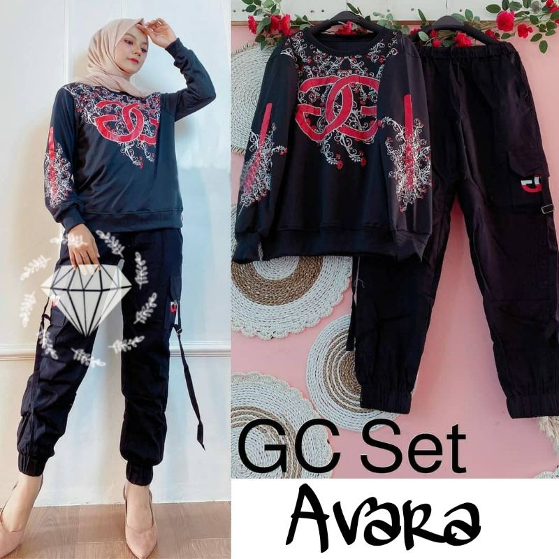 SET CELANA AVARA GC, BABYTERRY, GAMIS HIJAB MUSLIM, SETELAN