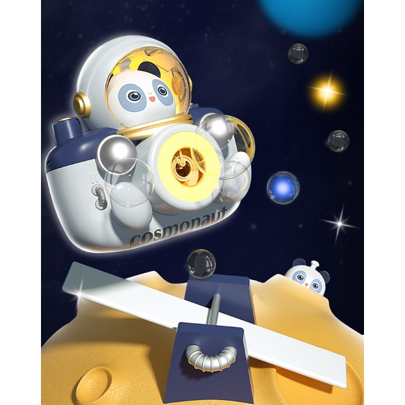 Bubble Camera Space Astronot Mainan Anak Pistol Busa Otomatis