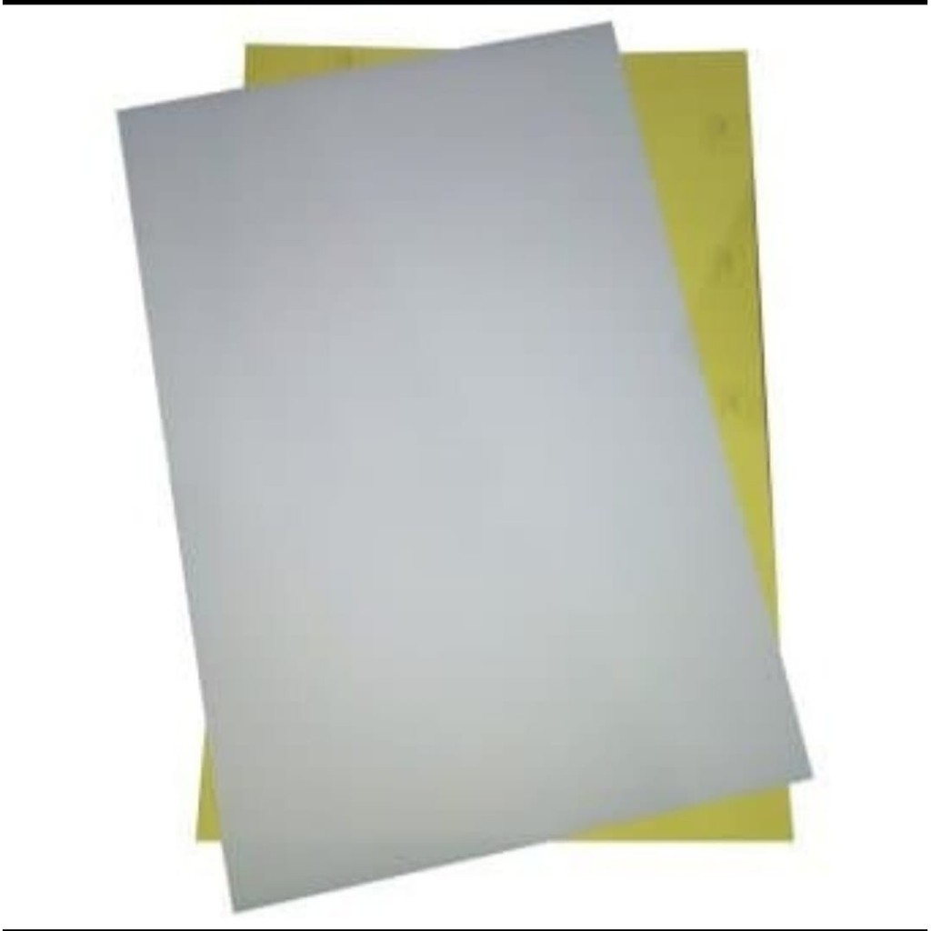 

Kertas Stcker Hvs Doff/Matt ukuran F4/A4/Folio (harga 100lbr)
