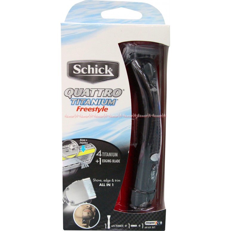 Schick Quattro Titanium Freestyle Pisau Cukur Shick Titanium Alat Cukur Pria Schick Quatro Shave Shaverb Pria