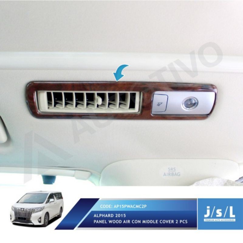 Cover list AC/ air cond middle cover  all new Alphard Chrome &amp; Carbon &amp; Wood jsl