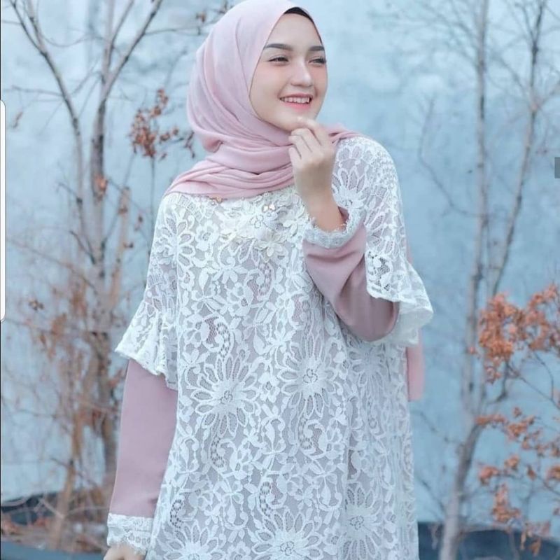 Baju Gamis Muslim Syari  Terbaru 2021 2022 Model Baju Pesta Wanita kondangan Kekinian gaun remaja