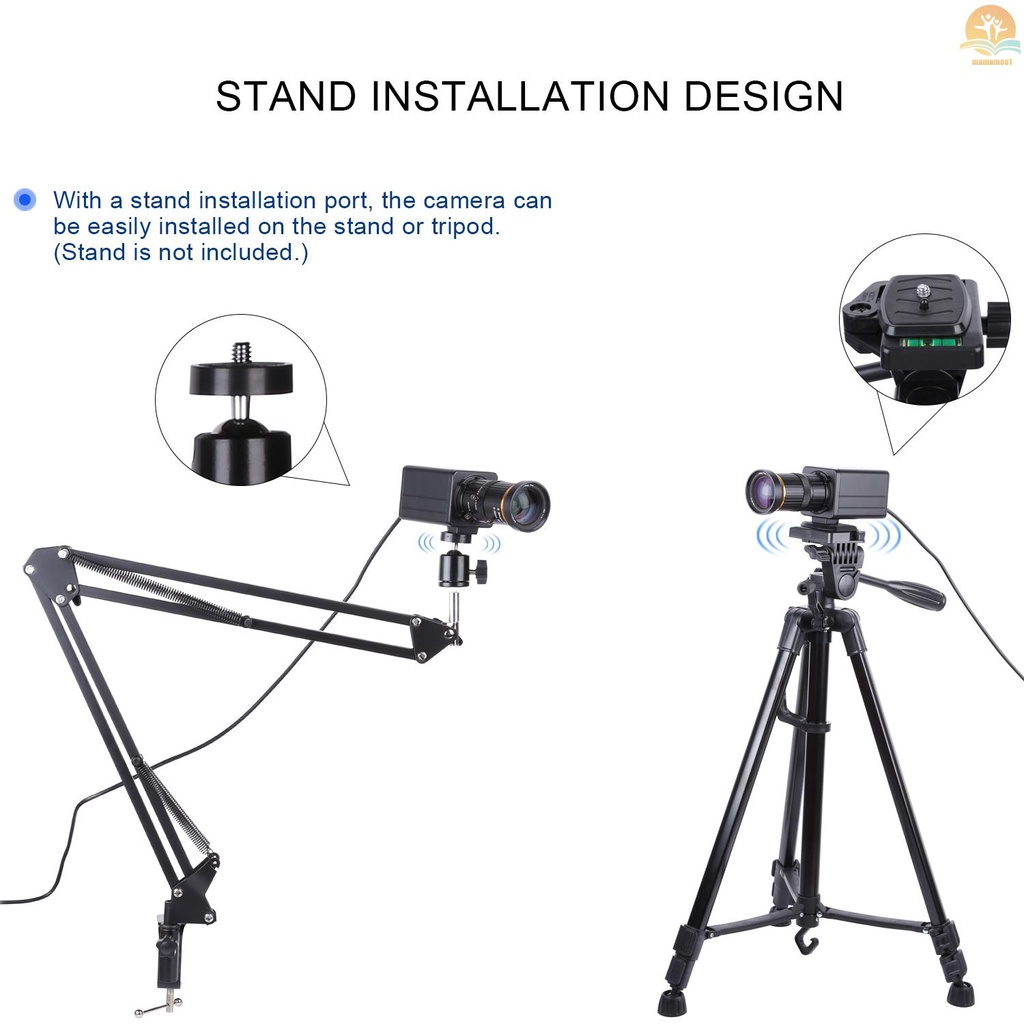 4K HD Camera Computer Camera Webcam 8 Megapixels 10X Optical Zoom 60 Degree Wide Angle Manual Focus Auto Exposure Compensation with Microphone Tripod USB Plug &amp; Play for Video Conference Online Teaching Chatting Live Webcasting