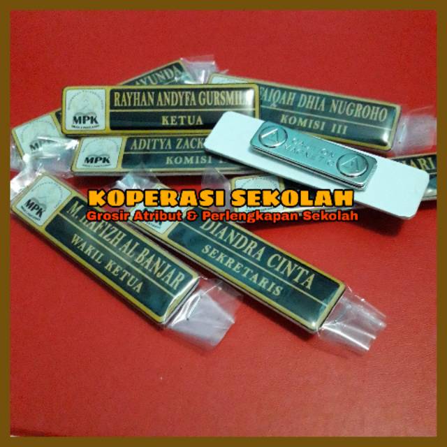 

Name Tag / Papan Nama Akrilik Magnet Fiberglass Custom - Atribut Sekolah